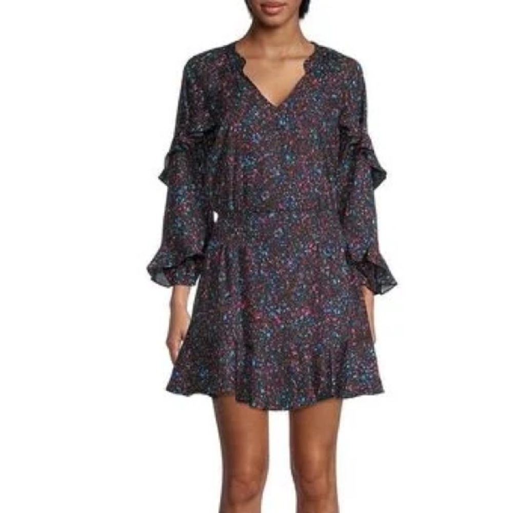 PARKER
Floral-Print Ruffled Blouson Dress Size XS‎ NWOT